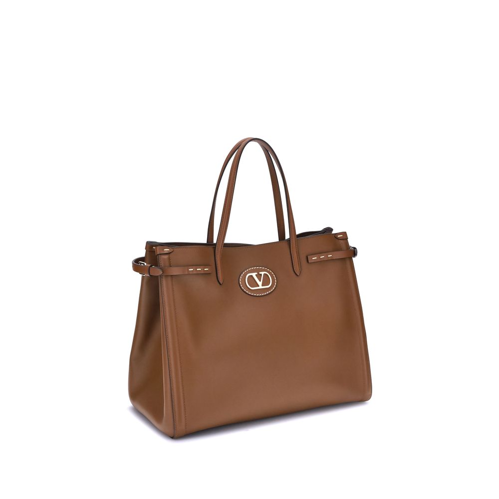 Valentino Garavani Schultertasche aus Kalbshaut Bos Taurus in Braun